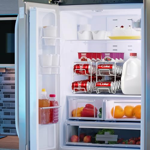 Soda Can Dispenser Rack for Fridge (12 Count)