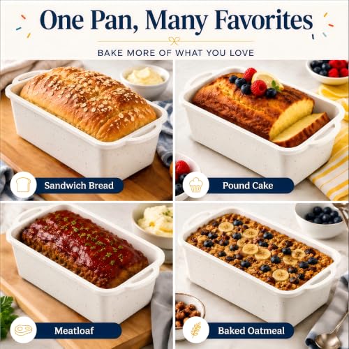 2 Pack 8.5x4.5 Standard Silicone Loaf Pans (Cream / Standard-8.5''×4.5'')