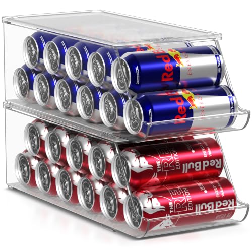 Clear Skinny Can Organizer for Fridge (2 Count)
