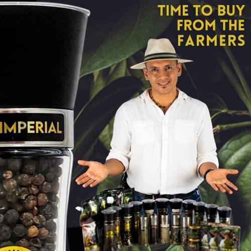 Black Pepper Grinder Manual 3.5oz Gourmet Black Peppercorn Grinder