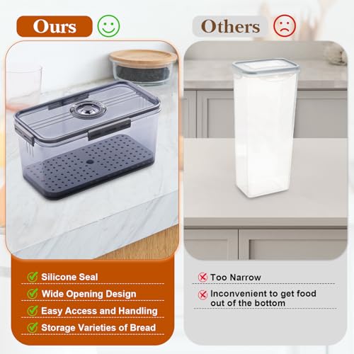 Bread Box for Homemade Bread Boxes for Kitchen Counter Airtight