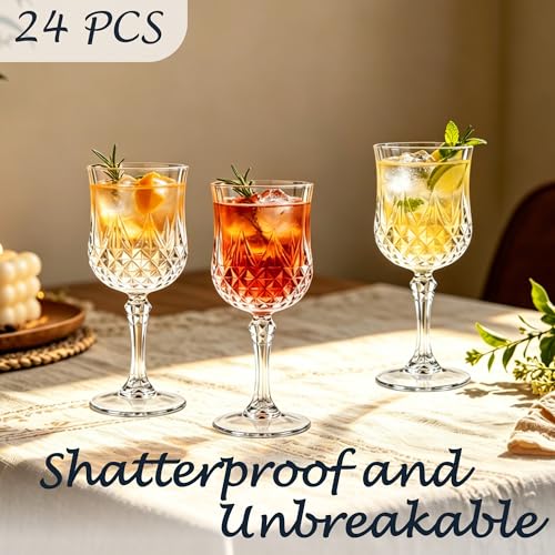 24Pack Plastic Wine Glasses (24 Count)