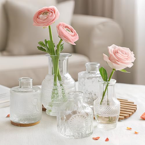 Glass Bud Vase Set of 16 Pcs