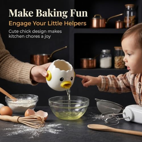 Ceramic Egg Filter Splitter (White-yellow)