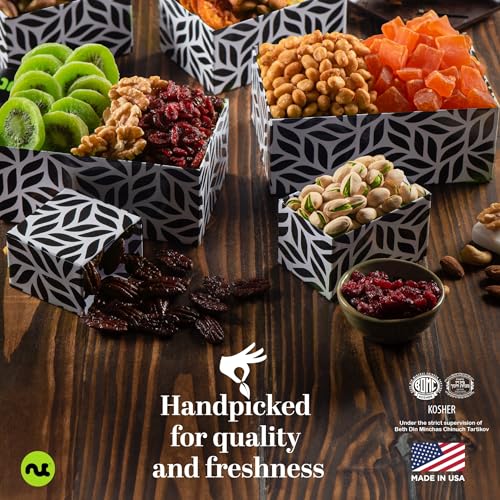 Dried Fruit & Mixed Nuts Gift Basket (Leaf - 6 Tier Tower)