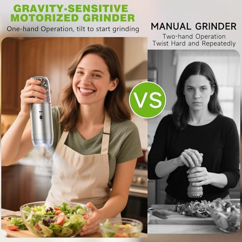 Electric Salt and Pepper Grinder Set