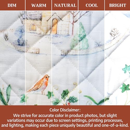 Maison d'Hermine Oven Gloves 100% Cotton Oven Mitt (104 - Snowy World / 7.5" x 13" (Oven Mitt))