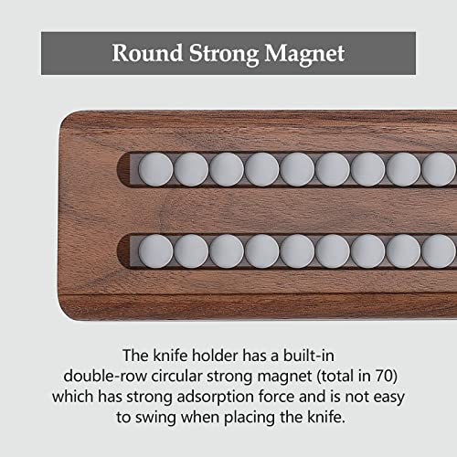 Walnut Wood Knife Magnetic Strips 16 Inch (16 Inch)