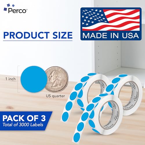 Light Blue Perforated Round Circle Dot Sticker 1 (Blue - Light / 1 Inch)