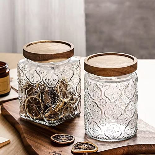 Vintage Glass Airtight Storage Jar Set of 4