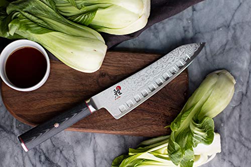 Kaizen 7 inch Hollow Edge Rocking Santoku Knife