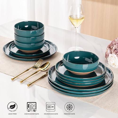 Dinnerware Sets for 4 (Deep Green / Service For 4(12Pcs))
