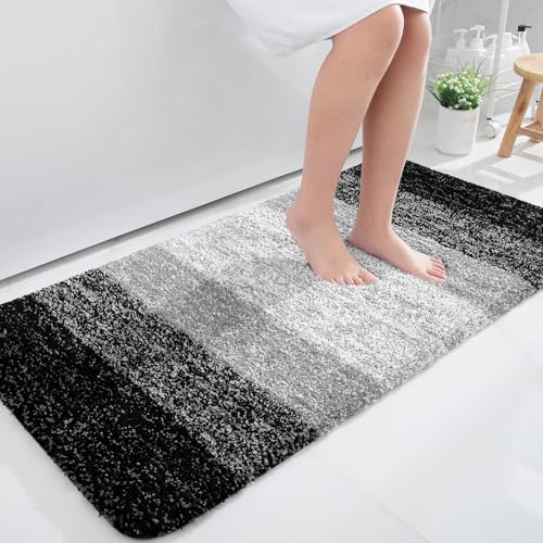 Bathroom Runner Rug 45x27 (45" X 27" / Black)