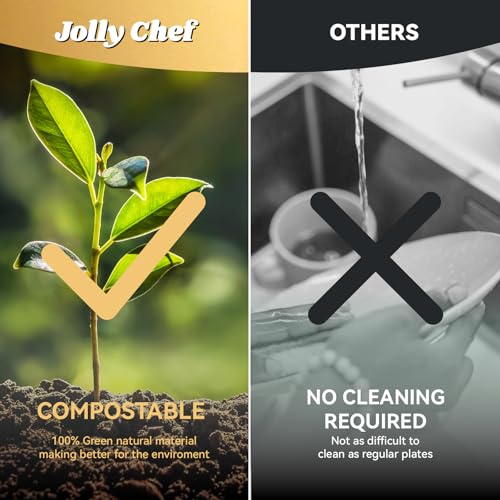Compostable Heavy Duty Plates 𝟭𝟬 𝗜𝗻𝗰𝗵 [𝟭𝟮𝟱 𝗣𝗮𝗰𝗸] Eco (125 Count (Pack of 1) / Brown)
