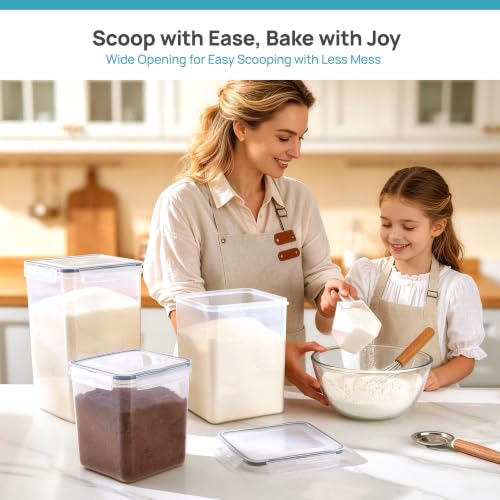 3 PCS Flour and Sugar Storage Container Sets for Beginner Bakers (3 Pack)