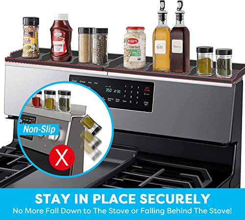 30 Inch Magnetic Spice Rack Above Stove (Dark Grey)
