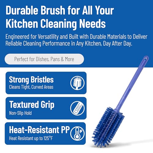 Large Water Bottle Brush Ideal for Wide (Blue)