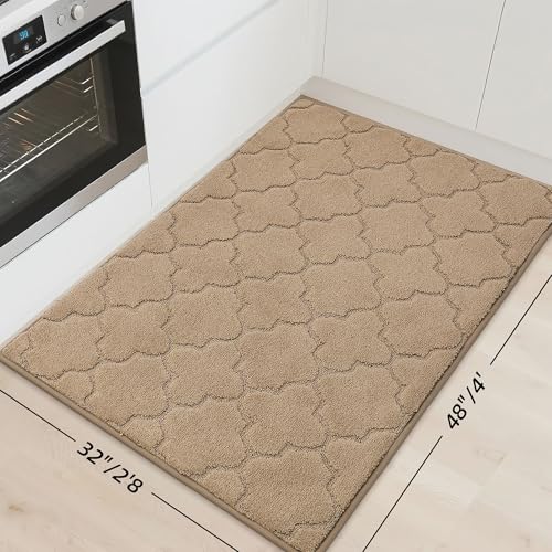 Kitchen Rugs Non Slip Washable 32"x48" (Beige / 32"X 48")