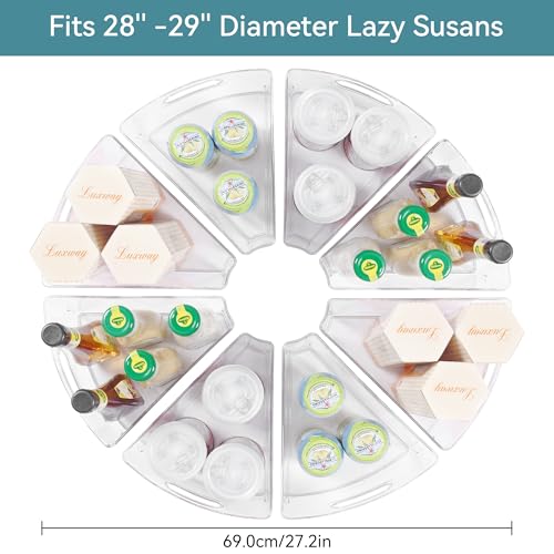 Lazy Susan Cabinet Organizer Bins for Kitchen 8 Pack (For 28" Lazy Susan 8 Pack)