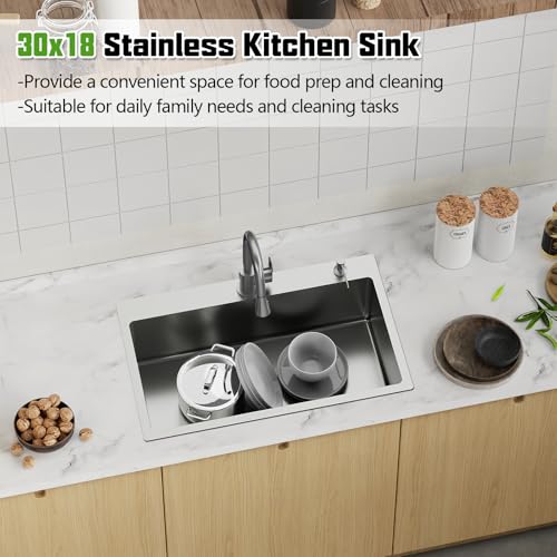 30x18 In Drop Inch Kitchen Sink (30x18 Stainless)