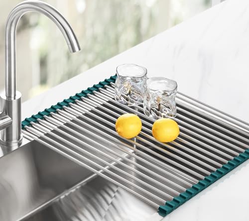 Roll Up Dish Drying Rack Over Sink