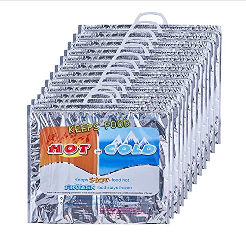 Hot and Cold Insulated Bags for Food Delivery (Medium (Meal and Grocery Size))