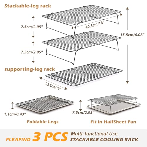 3 PCS Stackable Cooling Rack
