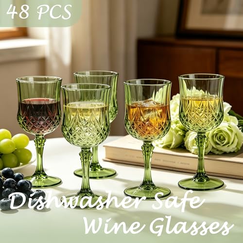 48Pack Plastic Wine Glasses (48 Count)