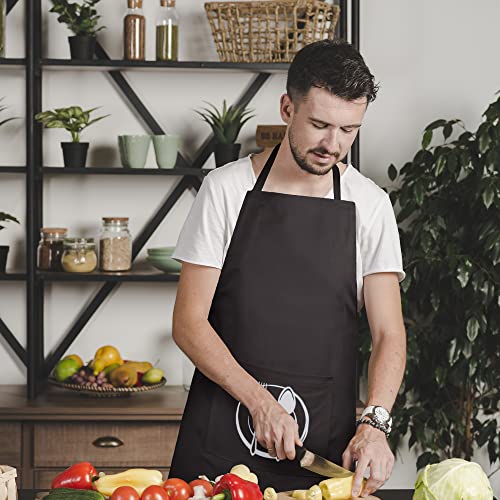 Unisex Cotton Apron With Printed Pocket Grey 24x36