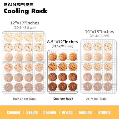 Cooling Racks for Cooking and Baking True 304 Stainless Steel 8.5"x12" 1Pcs (8.5"x12")