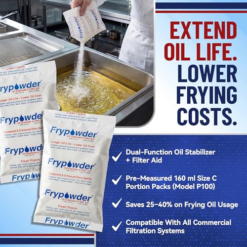 P100 Fry Powder Oil Stabilizer and Filter Aid (90 x Size C Portion Sachet)