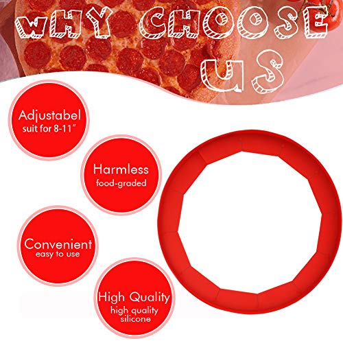Adjustable Silicone Pie Crust Shields (2 PCS (Red))