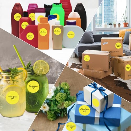 2 Inch Circle Thermal Sticker Labels (Yellow)