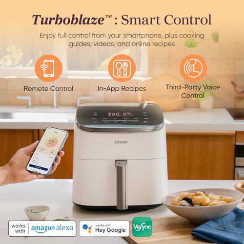 TurboBlaze Smart Air Fryer 6 Qt (Air fryer / Cream)