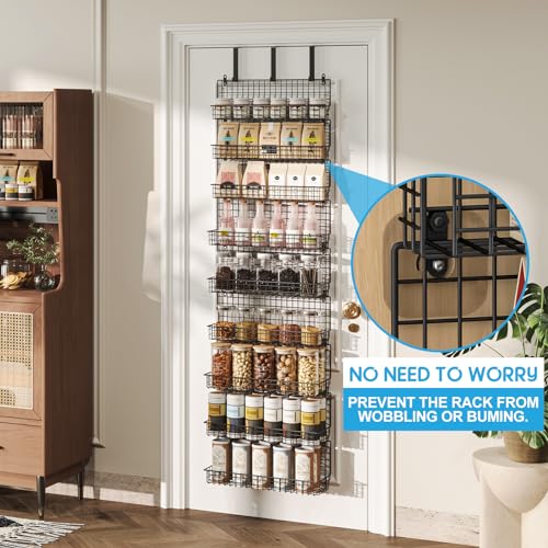 9 Tier Spice Rack Organizer with Door Hook