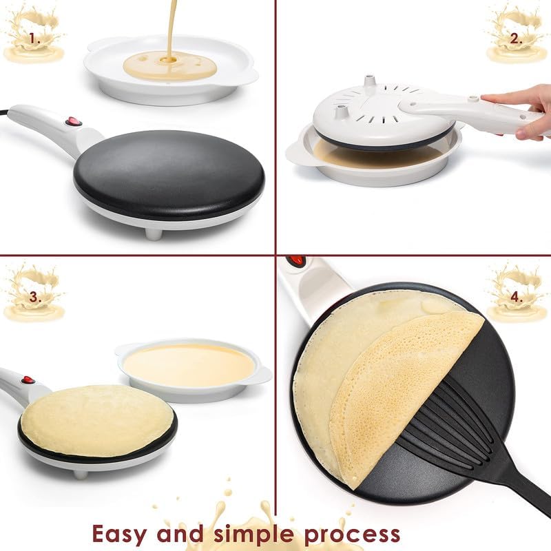 White Electric Crepe Maker (8 Inch Corded / White)