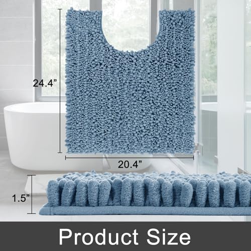 Toilet Rug U Shaped Washable 24x20 Inch