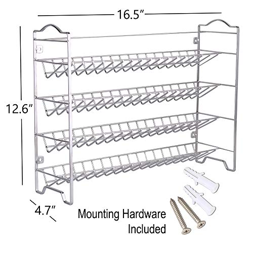 Spice Rack Organizer with 36 Spice Jars 4 oz and 396 Spice Labels (36 Count)
