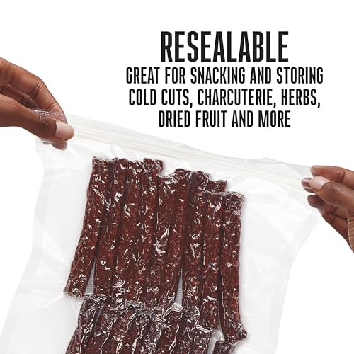 Vacuum Sealer Bags (50 count Resealable Zipper, Clear / 11" x 16" (Gallon))