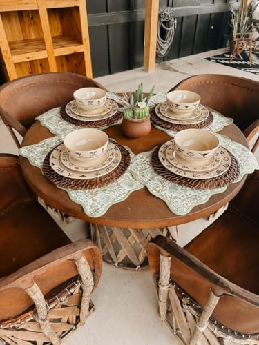 Cattle Branded Dinnerware Set 10.5"Dia