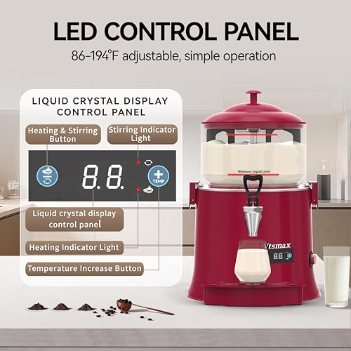 Commercial Hot Chocolate Machine (5L / Red)