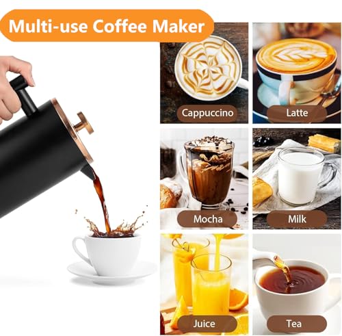 Small French Press Coffee Maker 350ml (12 oz / Black)