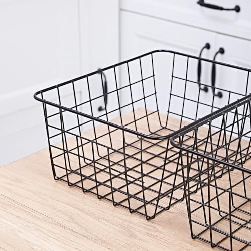 11" Upright Freezer Storage Baskets (Black / 11"-4Pack)