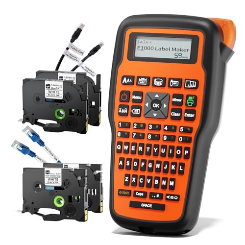 E1000 Heat Shrink Label Maker (Orange)