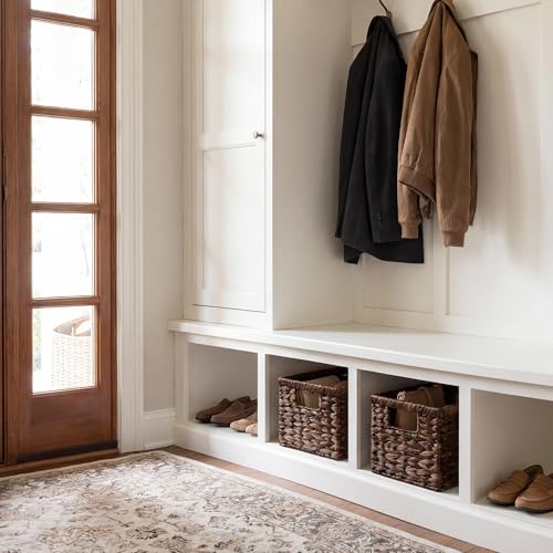 Storage Baskets for Organizing (Brown (Water Hyacinth) / 2x 13"L x 8¼"W x 7"H)