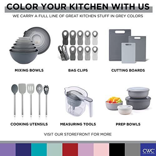 Kitchen Gadget Set Copper Plated Stainless Steel Utensils with Soft Touch Handles (7 Pieces / Copper Grey)