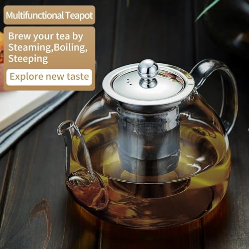 Glass Teapot with Infuser (Ink / 40OZ)