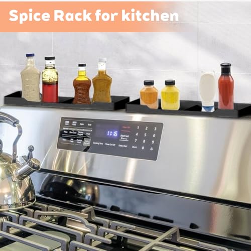 30" Magnetic Silicone Stove Top Shelf (Black / 30 Inch)