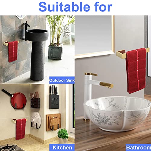 Hand Towel Holder (Gold / 9 In-Rectangular)