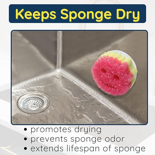 BeraTek Scrub Daddy Caddy Organizer for Sink (Pink 1 Pack)